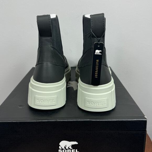 New Sorel Caribou X Boot Chelsea WP in Jet, Pixel Leather Women's Size 11 - Picture 7 of 9
